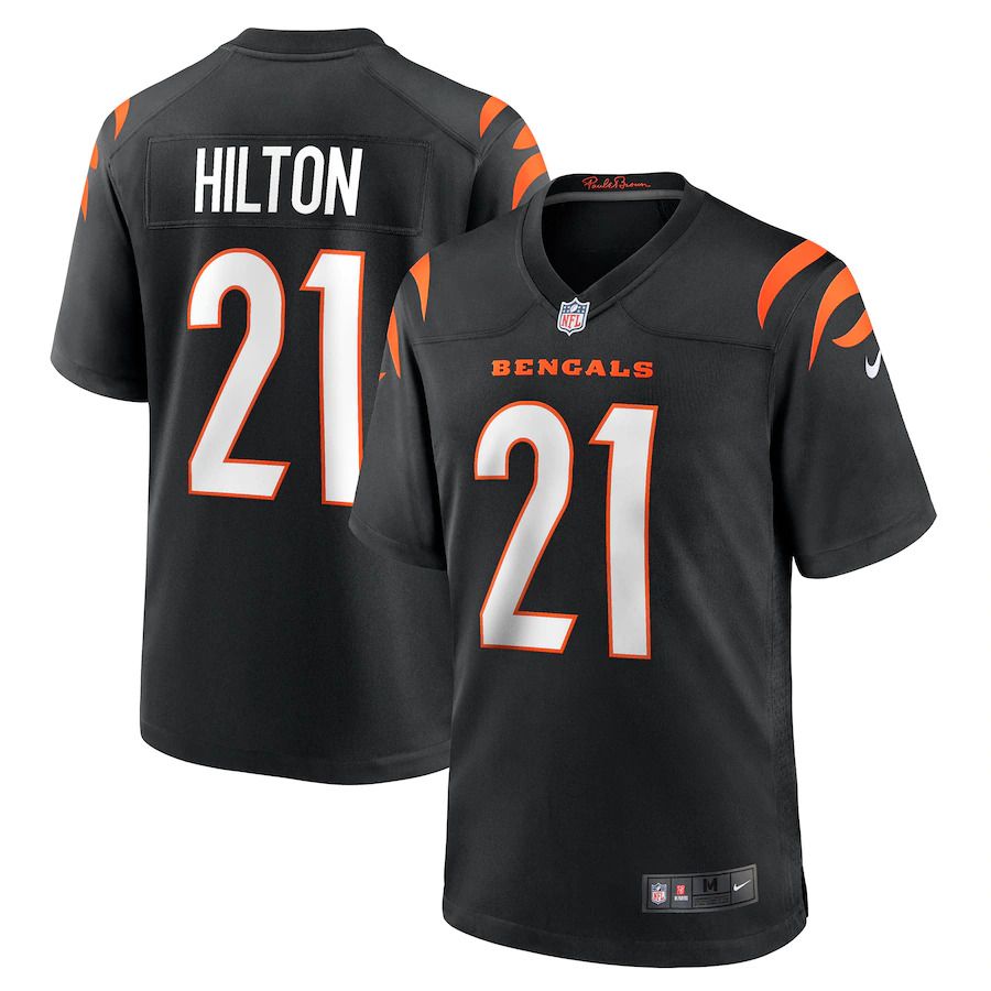 Men Cincinnati Bengals #21 Mike Hilton Nike Black Game Player NFL Jersey